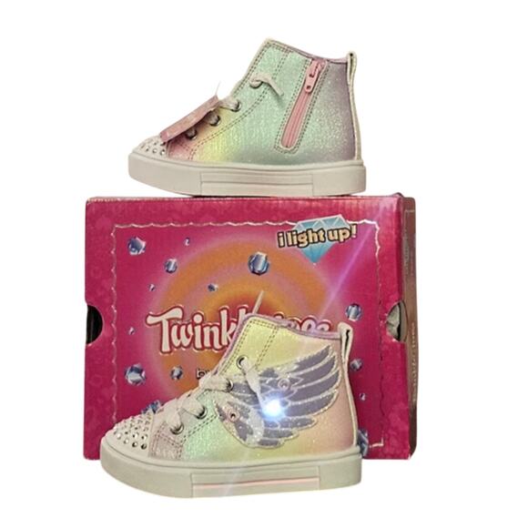 Skechers Toddler Wings Ligh Up Hi Tops Size 5 NWT - Picture 2 of 7